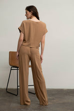 Load image into Gallery viewer, Blu Pepper - HIGH WAIST WIDE LEG PLEATED LINEN PANTS: LIGHT OLIVE