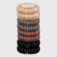 Load image into Gallery viewer, KITSCH - Spiral Hair Ties 8 Pack - Brunette ///