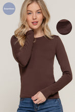 Load image into Gallery viewer, Active Basic | Active USA - Long Sleeve Crew Neck Inner Fur Seamless Top: OLV-///olive / S/M
