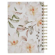 Load image into Gallery viewer, Christian Art Gifts - Journal Wirebound White Floral All Things For Good Rom. 8:27///