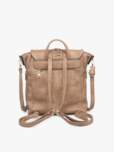 Load image into Gallery viewer, M2348 Vivian Distressed Convertible Backpack: Black ###