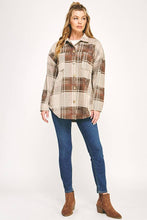 Load image into Gallery viewer, Chris &amp; Carol Apparel - T3066T - Women's Plaid Shirt: MOCHA/BLUE / M ///