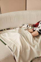 Load image into Gallery viewer, Duke Imports - "Country Lodge Patchwork" Footed Flannel Throw 50"x70" ///