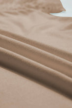 Load image into Gallery viewer, Women's Seamed Detail Contrast Lace Raglan Sleeve Tee: Pale Khaki / ///65%Polyester+30%Viscose+5%Elastane / S