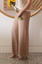 Load image into Gallery viewer, Blu Pepper - HIGH WAIST DRAWSTRING WIDE LEG LOUNGE PANTS (PRE-ORDER//////): OATMEAL