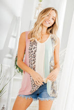Load image into Gallery viewer, HEIMISH - ST2171-10 SLEEVELESS V NECK SOLID AND MULTI PRINT CONTRAST#///T: 2-2-2 (1X-2X-3X) / Black