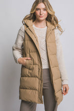Load image into Gallery viewer, 42POPS - ...._ 1008 Hooded Long Quilted Puffer Vest SI-28714: Ivory-188652 / S ///