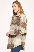 Load image into Gallery viewer, Chris &amp; Carol Apparel - T3066T - Women's Plaid Shirt: MOCHA/BLUE / M ///