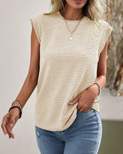 Load image into Gallery viewer, LALALOO - Textured Batwing Sleeve T-Shirt: Beige / S ///