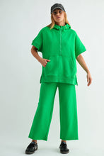 Load image into Gallery viewer, Mono B - Malibu Wide-Leg Fleece Pants: ELDERGREEN / S:M:L (2:2:2)