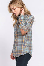 Load image into Gallery viewer, Active Basic | Active USA - Long Sleeve with Suede Patch Button Down Plaid Shirt///: Red-Ivory/red / L