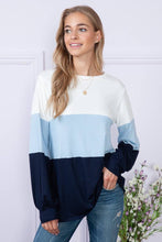 Load image into Gallery viewer, Burgundy Apparel - BRIGHT COLOR BLOCK LONG SLEEVE TUNIC TOP: L / MINT///