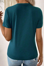 Load image into Gallery viewer, LALALOO - Solid Round Neck T-Shirt: Blue Sapphire / M ///