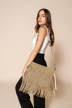 Load image into Gallery viewer, Jen &amp; Co. - Sadie Suede Fringe Crossbody w/ Guitar Strap | M2045 : Dark Brown