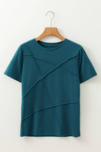 Load image into Gallery viewer, LALALOO - Solid Round Neck T-Shirt: Blue Sapphire / M ///