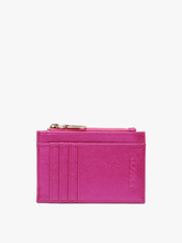 Load image into Gallery viewer, Jen &amp; Co. - Sia Zip Card Holder Wallet – Compact Vegan Leather | WL1991 : Cheetah-Rose