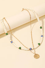 Load image into Gallery viewer, Anarchy Street - Layered Bead Chain  Disc Coin Charm Necklace: IV ///