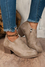 Load image into Gallery viewer, 1 the Woman - Tulip Opening Suede Ankle Boots: Coffee / (US 6)37 ///