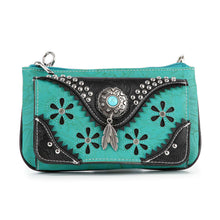 Load image into Gallery viewer, Handbag Factory Corp - Western Design Petite Crossbody Sling: Dark Brown///