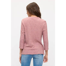 Load image into Gallery viewer, Perseption - KNIT TORTOISE BUTTON SHIRT: Chocolate / S-M-L-XL(1-2-2-1)
