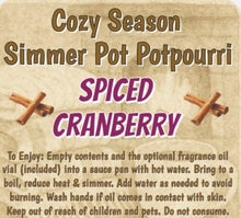 Load image into Gallery viewer, Shoots, Roots &amp; Leather Boots - Potpourri Simmer Pot- Spiced Cranberry **NEW**///