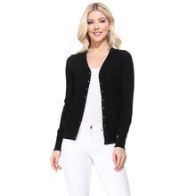 Load image into Gallery viewer, Mak - Women's V-Neck Button Down Knit Cardigan Sweater MK5178: ICE BLUE / //XL