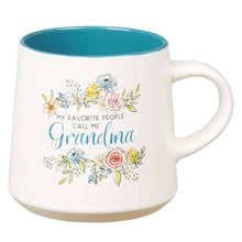 Load image into Gallery viewer, Christian Art Gifts - Mug Stoneware Blue/White Floral Grandma ///