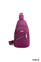 Load image into Gallery viewer, 42POPS - `.Quilted Multi Pocket Crossbody Sling Bag: BLACK-168196 / OS///