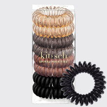 Load image into Gallery viewer, KITSCH - Spiral Hair Ties 8 Pack - Brunette ///