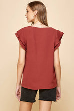 Load image into Gallery viewer, Les Amis - Top with Double Ruffled sleeves: Ivory / L ///