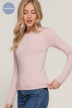 Load image into Gallery viewer, Active Basic | Active USA - Long Sleeve Crew Neck Inner Fur Seamless Top: OLV-///olive / S/M
