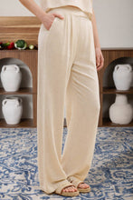 Load image into Gallery viewer, Blu Pepper - HIGH WAIST WIDE LEG PLEATED LINEN PANTS: LIGHT OLIVE