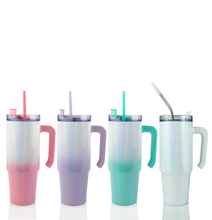 Load image into Gallery viewer, Hogg Outfitters - 30oz SUBLIMATION HOLOGRAPHIC GRIPPY TUMBLER: Ombre ///Pink