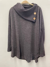 Load image into Gallery viewer, Chris &amp; Carol Apparel - Plus Knit Turtle Neck Top: MOCHA / 2X ///