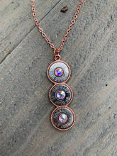 Load image into Gallery viewer, Jill's Jewels - Rose gold triple 45 Auto Bullet Necklace ///