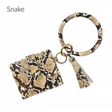 Load image into Gallery viewer, Farrah Leopard Key Ring Wallet Bracelet Combo ***