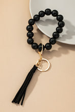 Load image into Gallery viewer, Color wood bead wristlet key chain **