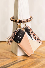 Load image into Gallery viewer, Farrah Leopard Key Ring Wallet Bracelet Combo ***