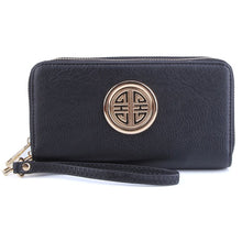 Load image into Gallery viewer, Croc Alligator Double Zip Around Wallet Wristlet ###
