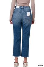 Load image into Gallery viewer, SUPER HIGH RISE STRAIGHT CROP DENIM PANTS