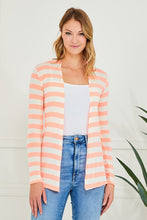 Load image into Gallery viewer, STRIPED SWEATER KNIT CARDIGAN