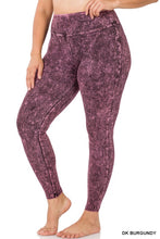 Load image into Gallery viewer, PLUS MINERAL WASHED WIDE WAISTBAND YOGA LEGGINGS ***