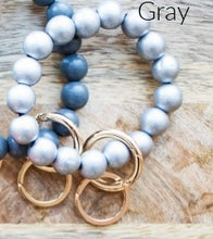 Load image into Gallery viewer, Wood Key Ring Bracelet Bangle Keychains Keyrings ***