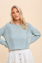 Load image into Gallery viewer, CABLE DETAIL CROP SWEATER TOP ###