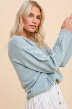 Load image into Gallery viewer, CABLE DETAIL CROP SWEATER TOP ###