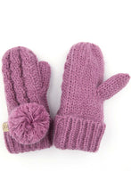 Load image into Gallery viewer, CC. Two Tone Pom Kids Gloves 24 ???