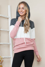 Load image into Gallery viewer, COLOR BLOCK HOODED SWEATSHIRT ***