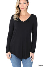 Load image into Gallery viewer, Long sleeve v neck basic **