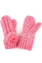 Load image into Gallery viewer, CC. Two Tone Pom Kids Gloves 24 ???