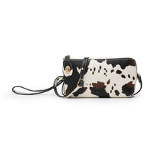 Load image into Gallery viewer, M1818COW Kendall Crossbody/Wristlet w/ Twist Lock Closure: Cow-White ///